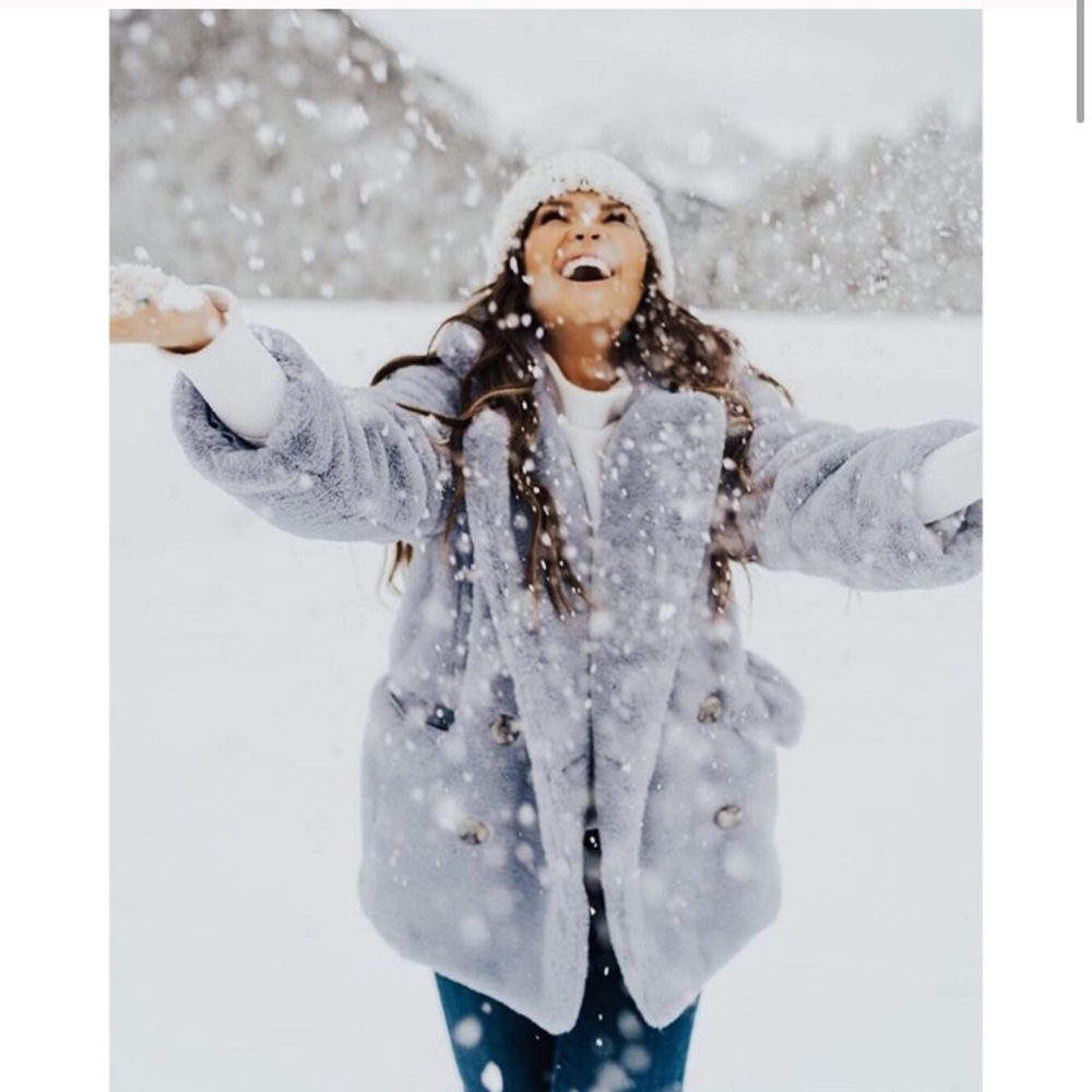 Free People Solid Kate Faux Fur Coat Size M